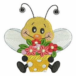 Busy Bees In Garden 05 machine embroidery designs