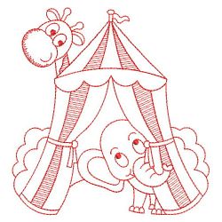 Redwork Circus Animals 09(Lg) machine embroidery designs