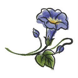 Watercolor Morning Glory machine embroidery designs
