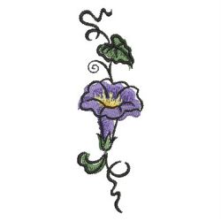 Watercolor Morning Glory 03 machine embroidery designs