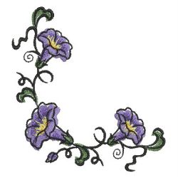 Watercolor Morning Glory 04 machine embroidery designs