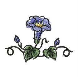 Watercolor Morning Glory 10 machine embroidery designs