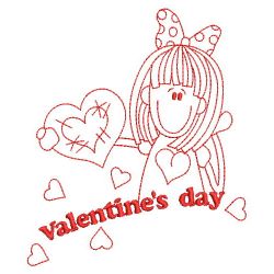 Redwork Happy Valentines Day 04(Md) machine embroidery designs