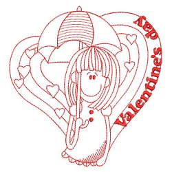 Redwork Happy Valentines Day 05(Md) machine embroidery designs