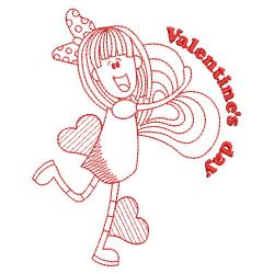 Redwork Happy Valentines Day 06(Lg) machine embroidery designs