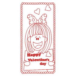 Redwork Happy Valentines Day 10(Lg) machine embroidery designs