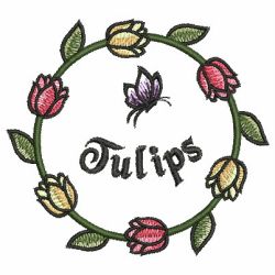 Watercolor Tulips 05 machine embroidery designs