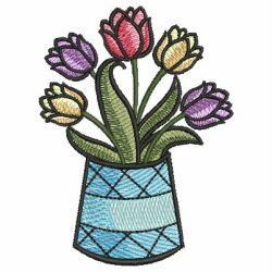 Watercolor Tulips 06 machine embroidery designs