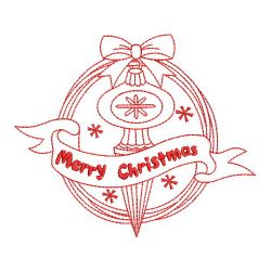 Redwork Merry Christmas 5 07(Sm) machine embroidery designs