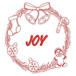 Redwork Merry Christmas 5 10(Lg) machine embroidery designs