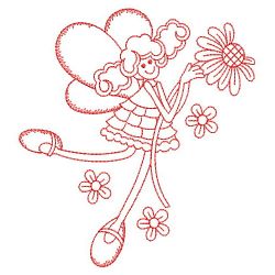 Redwork Little Fairy 03(Md) machine embroidery designs