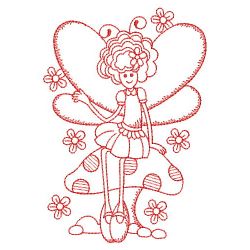 Redwork Little Fairy 05(Md) machine embroidery designs