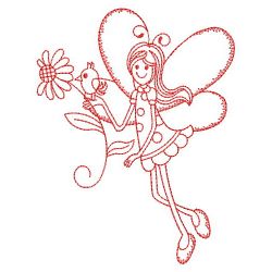 Redwork Little Fairy 08(Lg) machine embroidery designs