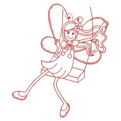 Redwork Little Fairy 09(Lg) machine embroidery designs