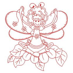 Redwork Little Fairy 10(Lg) machine embroidery designs