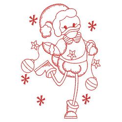 Redwork Christmas Duckie 04(Md) machine embroidery designs