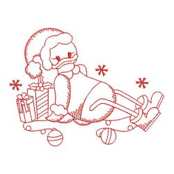 Redwork Christmas Duckie 05(Lg) machine embroidery designs