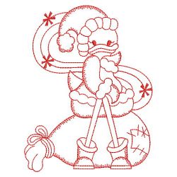 Redwork Christmas Duckie 06(Sm) machine embroidery designs