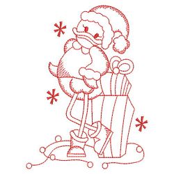 Redwork Christmas Duckie 07(Lg) machine embroidery designs