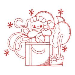 Redwork Christmas Duckie 08(Lg) machine embroidery designs