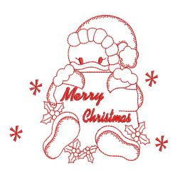 Redwork Christmas Duckie 09(Md) machine embroidery designs