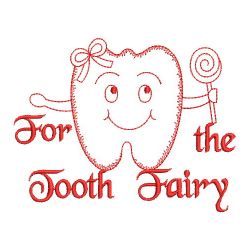 Redwork Tooth Fairy 04(Sm) machine embroidery designs