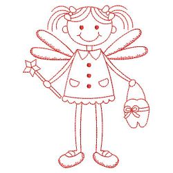 Redwork Tooth Fairy 06(Lg) machine embroidery designs