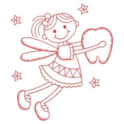 Redwork Tooth Fairy 07(Sm) machine embroidery designs