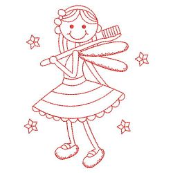 Redwork Tooth Fairy 14(Md) machine embroidery designs