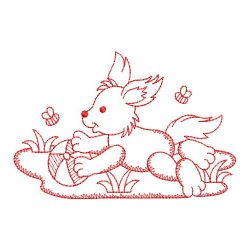 Redwork Cute Critters 1 03(Lg) machine embroidery designs