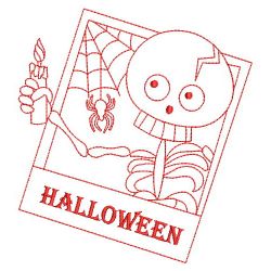 Redwork Halloween Skeleton 3 04(Lg)