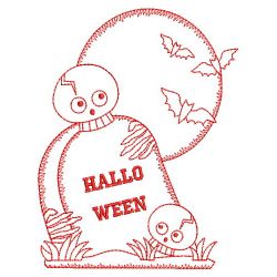 Redwork Halloween Skeleton 3 05(Lg) machine embroidery designs