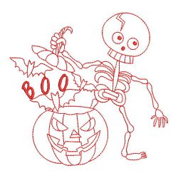 Redwork Halloween Skeleton 3 06(Md)