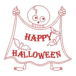 Redwork Halloween Skeleton 3 07(Md) machine embroidery designs