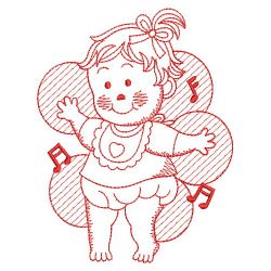 Redwork Adorable Baby 2 02(Md) machine embroidery designs