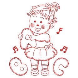 Redwork Adorable Baby 2 05(Sm)