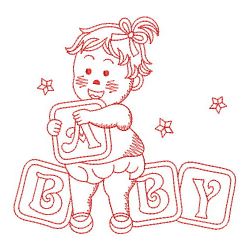 Redwork Adorable Baby 2 06(Lg) machine embroidery designs