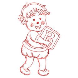 Redwork Adorable Baby 2 07(Sm) machine embroidery designs