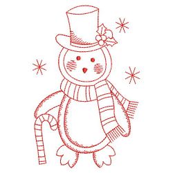 Redwork Christmas Penguin 2 05(Lg) machine embroidery designs