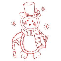 Redwork Christmas Penguin 2 05(Lg)