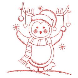 Redwork Christmas Penguin 2 06(Md) machine embroidery designs