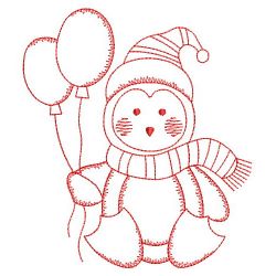 Redwork Christmas Penguin 2 09(Sm) machine embroidery designs