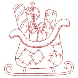 Redwork Crafty Christmas 02(Sm) machine embroidery designs