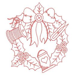 Redwork Crafty Christmas 05(Md) machine embroidery designs