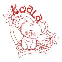 Redwork Cute Critters 2 02(Lg) machine embroidery designs