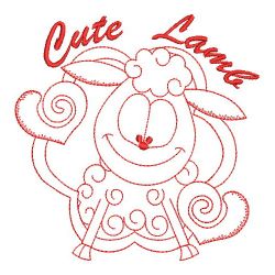 Redwork Cute Critters 2 08(Lg) machine embroidery designs