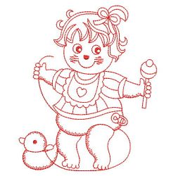 Redwork Adorable Baby 3(Md) machine embroidery designs