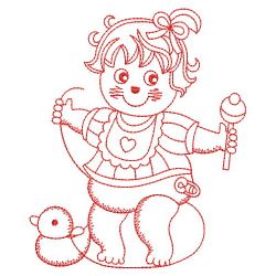 Redwork Adorable Baby 3(Sm) machine embroidery designs