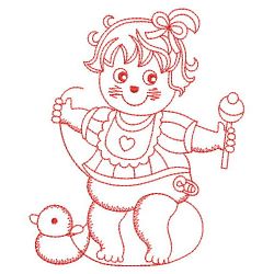 Redwork Adorable Baby 3 01(Sm) machine embroidery designs