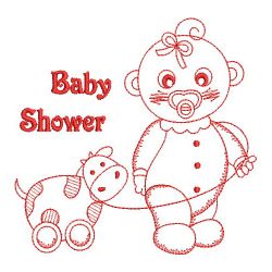 Redwork Adorable Baby 3 04(Sm) machine embroidery designs